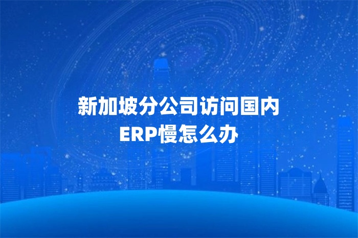 新加坡分公司訪問國內(nèi)ERP慢怎么辦