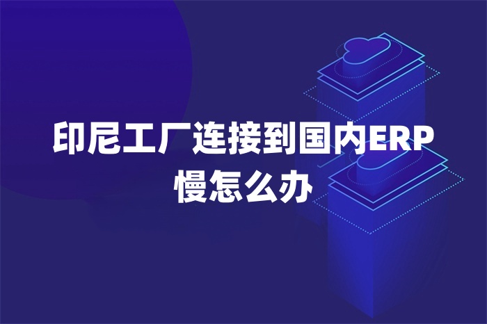 印尼工廠連接到國內(nèi)ERP慢怎么辦