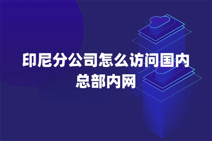 印尼分公司怎么訪問國內總部內網