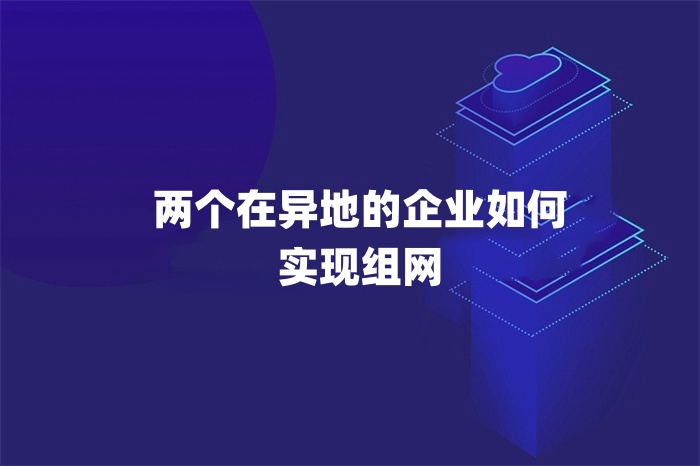 兩個在異地的企業(yè)如何實現(xiàn)組網(wǎng)