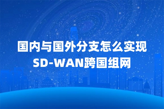 國內與國外分支怎么實現SD-WAN跨國組網