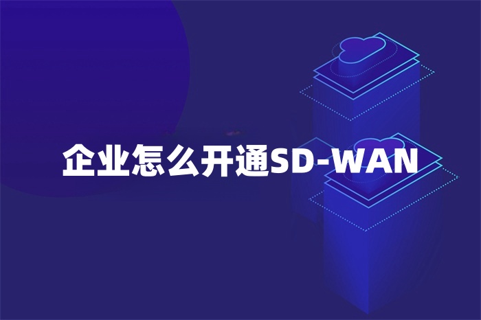 企業怎么開通SD-WAN