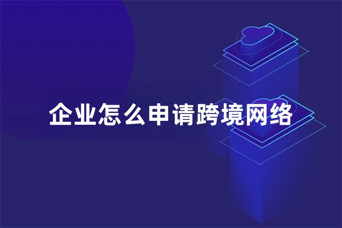 企業怎么申請跨境網絡