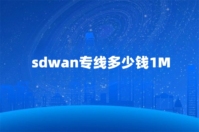 sdwan專線多少錢1M